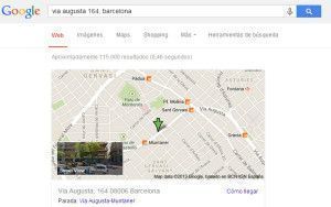 Buscar dirección en Google